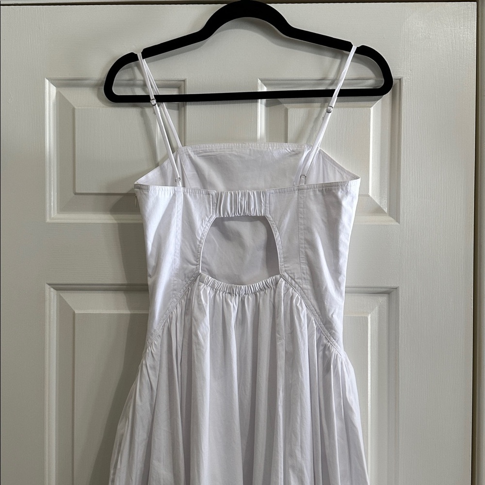 Madewell Poplin Seamed Maxi Dress in White - Picture 11 of 12